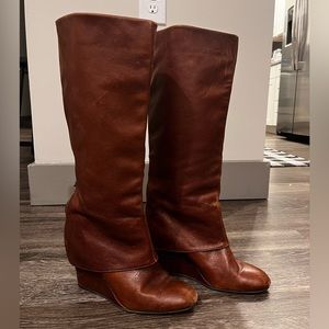 Steve Madden wedge knee-high boots
